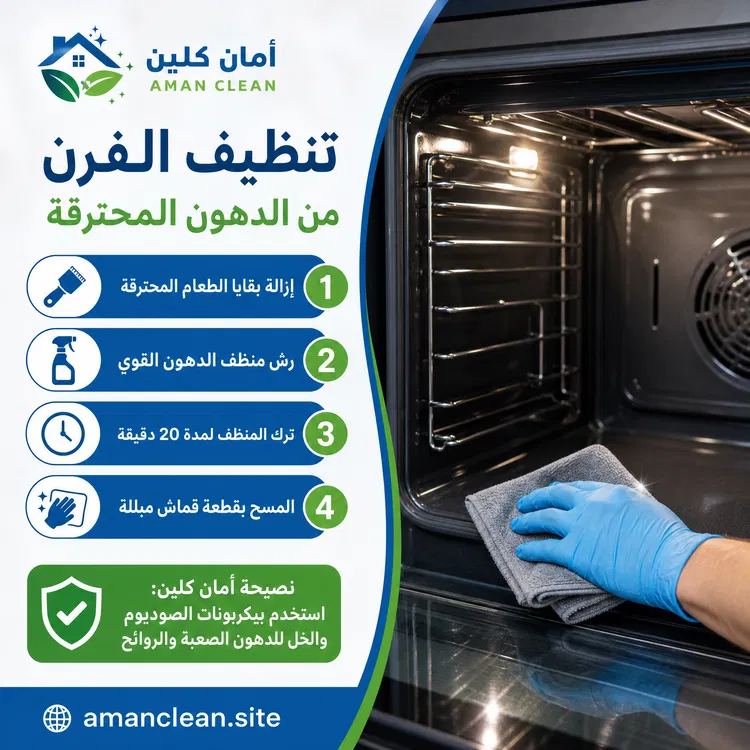 تنظيف الفرن من الدهون المحترقة